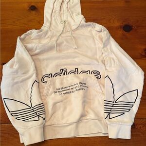 Adidas Cream Hoodie with Black Accents